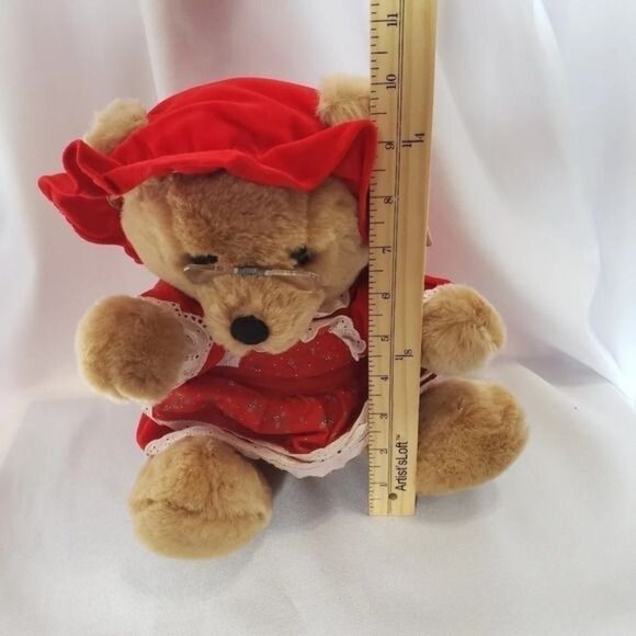 -Dakin Grandmother Bear Plush Glasses Sits 10" 1986 Grandma Stuffed Animal - Picture 5 of 6